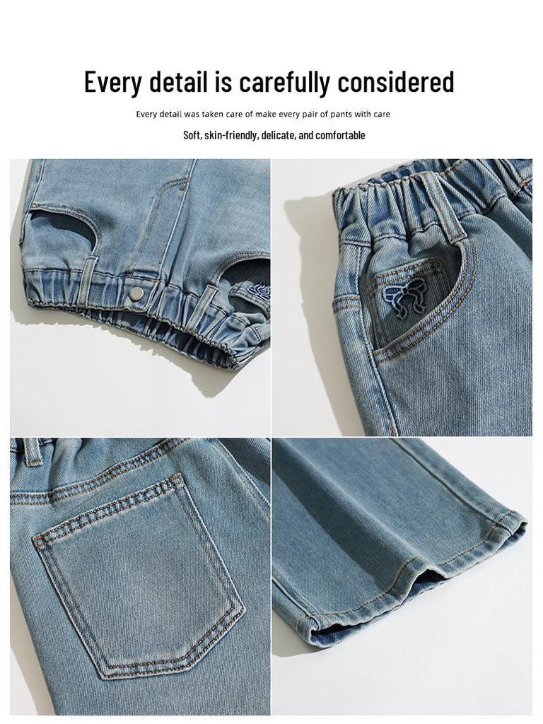 Girls' Spring 2026 Straight & Wide Leg Jeans – Kids' Casual Pants