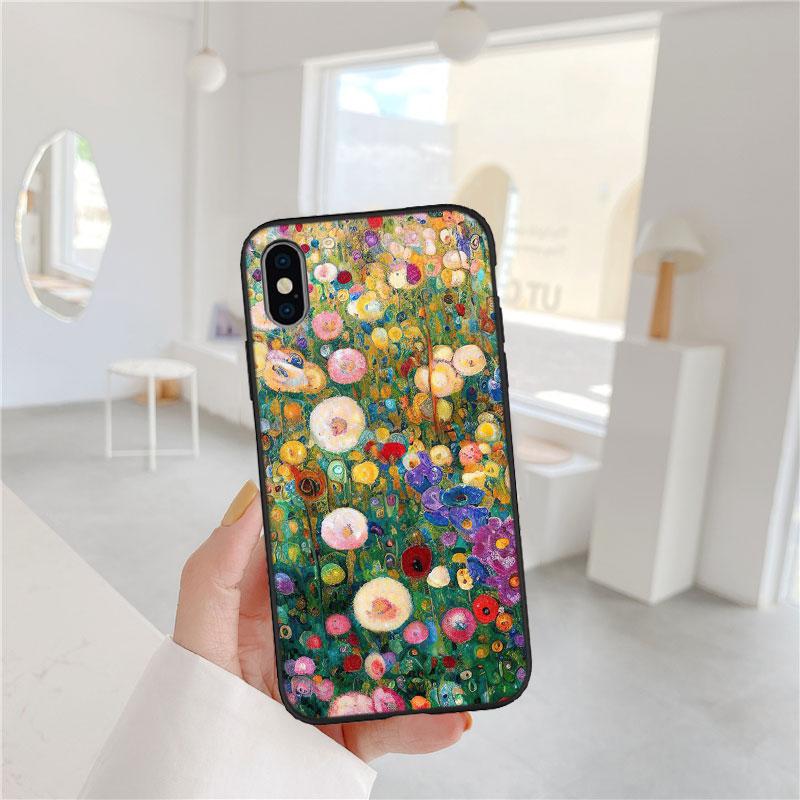 

MY14 Gustav Klimt Soft Shell Phone Case for iPhone SE X XS XR 11 16E 17 Pro Max Air 8 7 6 6s Plus iPhone17