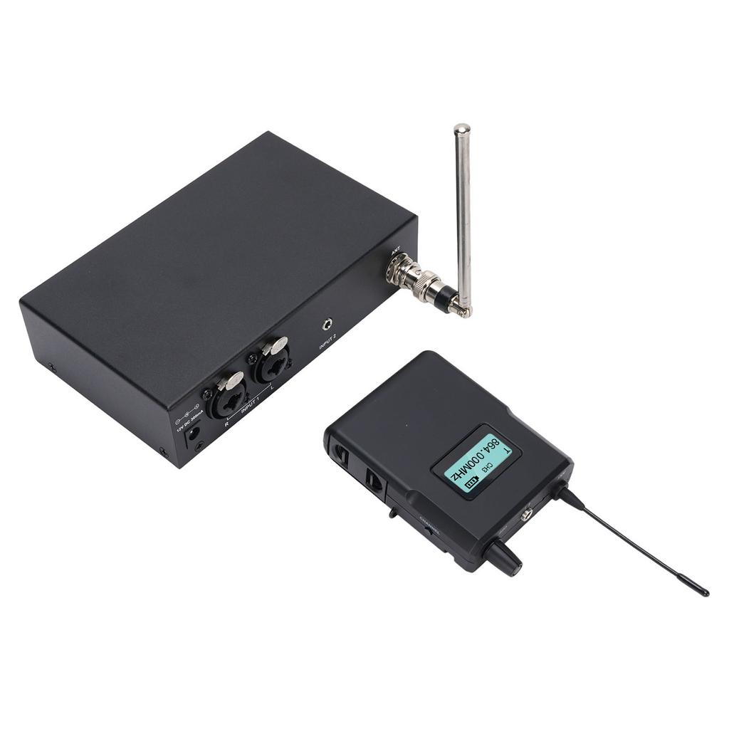 Wireless Ear Monitoring System 863 to 865Mhz Professional Stereo Wireless IEM System with Transmitter and Receiver for