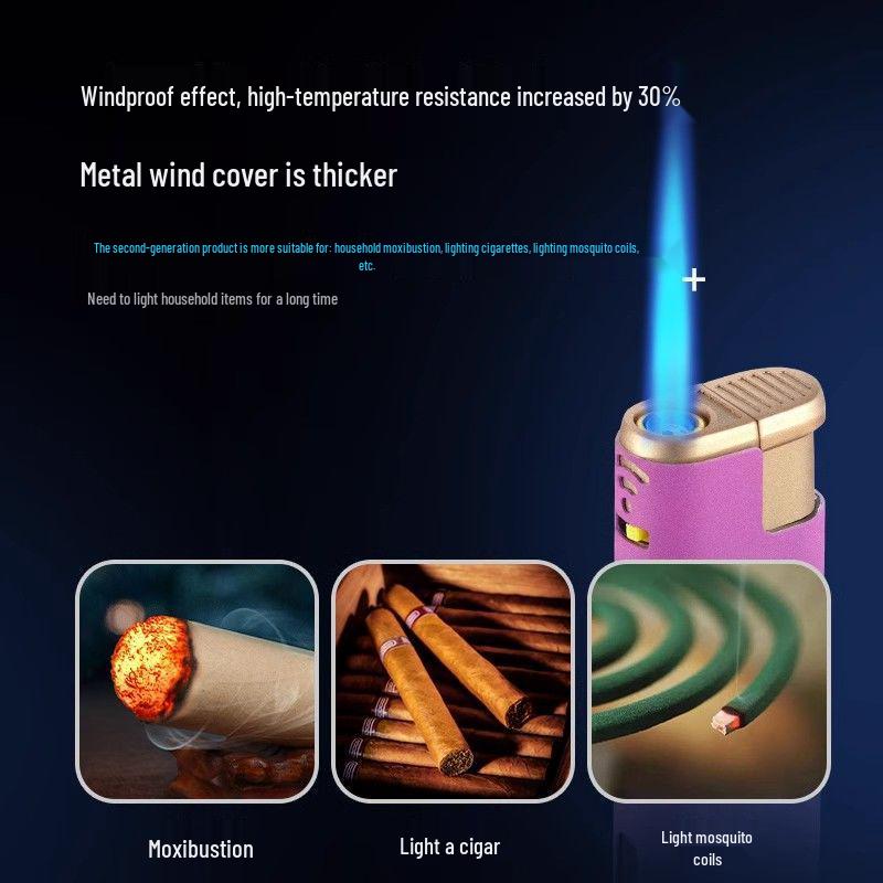 2025 Gradient Metal Windproof Lighter – Durable, Frosted, Explosion-Proof, Refillable, High-Value Design