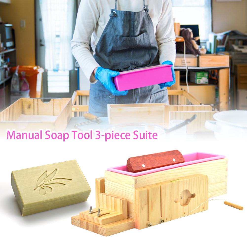 3pcs/set DIY Handmade Soap Tools Repairing Machine + Silicone Mold
