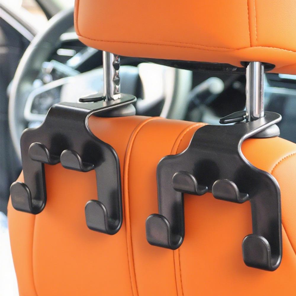 Universelle Auto-Kopfstützenhaken Schwerlast-ABS Rücksitzaufhänger für Handtaschen Lebensmittel Mäntel Regenschirm Auto-Organizer-Zubehör