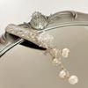 Exquisite Pearl Tassel Hair Clip Crystal Chinese Style Side Bangs Clip Women's Headdress for Special Occasions