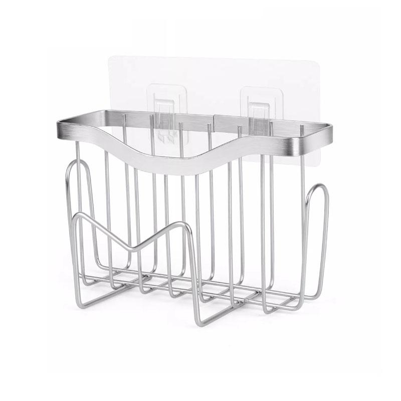 Multifunctional Sponge Holder Kitchen Sink Organizer Rustproof Stainless Steel Sink Caddy For Sponge Brush Sink Stopper Scraper