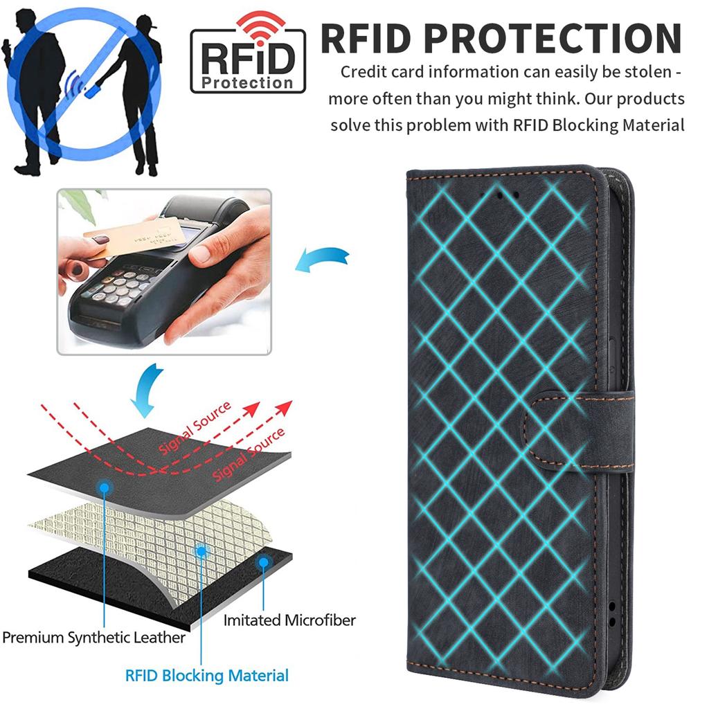 For Infinix Note 40 Pro 4G X6850 Wallet Case RFID Blocking Stand PU Leather Phone Cover