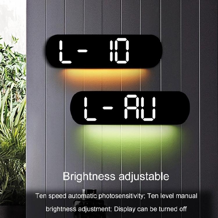 Large Digital Wall Clock Temperature Date Week Timing Lightsensing
