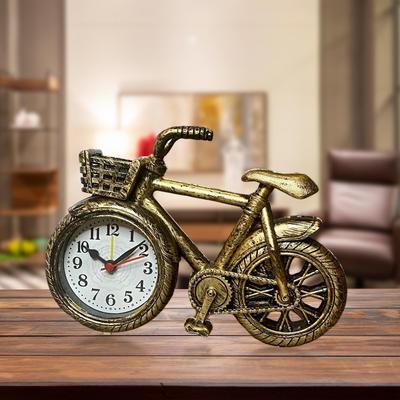 Horloge, Forme Alarme Classique Mini Vélo Étagère de Bureau Horloge Pour Maison, Chevet,