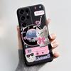 Custodia Per Oukitel C61/C61 Pro/C61 GT Custodia Estetica Gatto Carino Cartone Animato Nero Morbido Silicone Cover Posteriore Antiurto TPU Custodia per Telefono