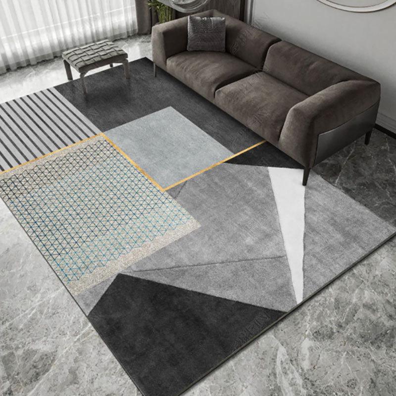 Moderner roter Schlafzimmer- und Wohnzimmerteppich: Stilvolle Bodenmatte für Sofa, Couchtisch oder Bettseite