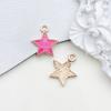 1pcs Rose Red Oil Drop Pendant Through The Alloy Earrings Diy Handmade Homemade Accessories Materials Multiple Styles