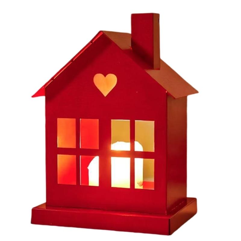 Hollow Mini House Tealight Candle Holders,Decorative Candle Holders for Table Centerpieces Christmas Home Decorations