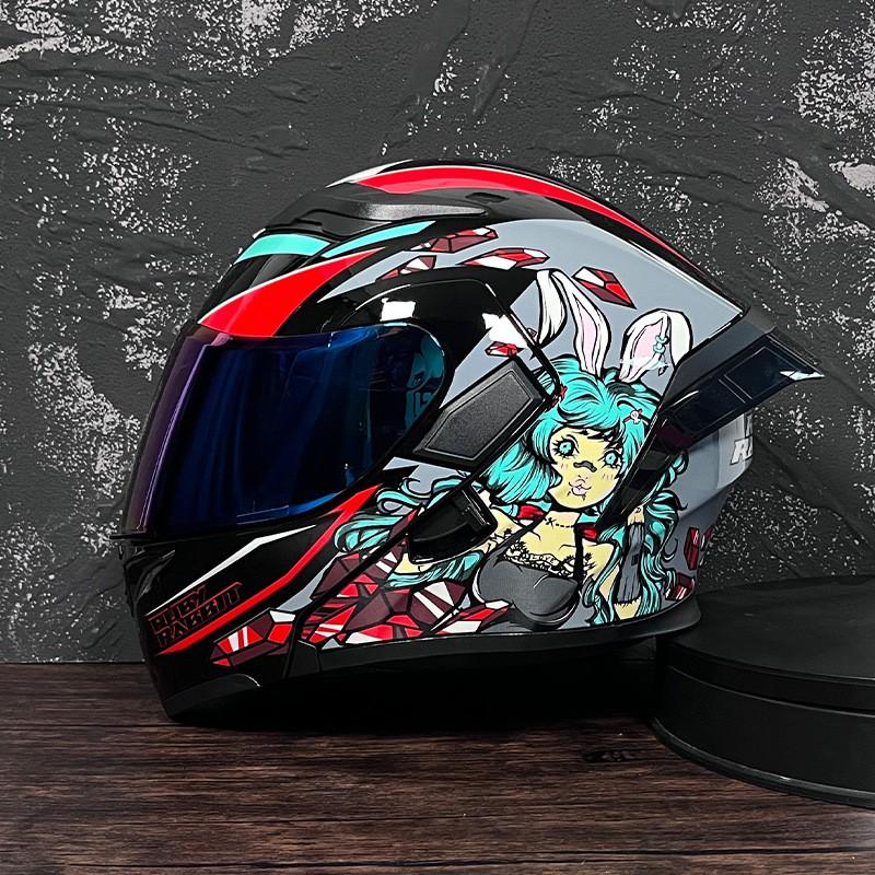 JIEKAI Flip-Up Motorcycle Helmet Women Couples Dual Lens Full Face Scooter Riding ABS Material