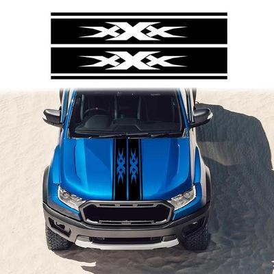 Hot-Selling X Car Engine Hood Sticker - Creative Racing Stripes for a Modified Vehicle