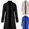 Amazon's Best-Selling European and American Men's Clothing, Medieval Clothing, Jackets, Trench Coats, Long Retro Stand-Up Collar Coats for Men