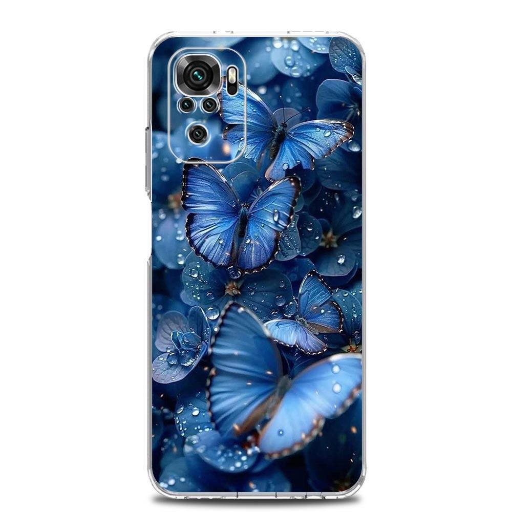 Phone Case For Xiaomi Redmi Note 15 14 13 12 4G 10 11 Pro Plus 5G 14C 13C 12C 10C Clear Soft TPU Cover color Butterfly