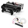 DC 12V 150DB Sada 4 trubkových vlakových klaksonů 12V 150PSI Super hlasitý se vzduchovým kompresorem pro vozidlo Nákladní automobil Automobil SUV Lodní Vlak Houkačka