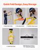 VEVOR Soccer Goal 3.6 X 1.8 M Soccer Net for Backyard Collapsible Base Yellow, Portable & Quick Setup, with Metal Base, Carry Bag, Ground Stakes