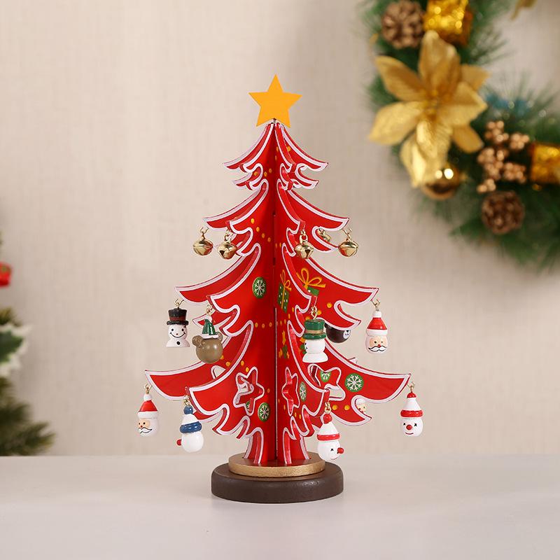 

Wooden DIY Christmas Tree Clip Ornaments: Handmade Window Decorations & Gifts Small красный
