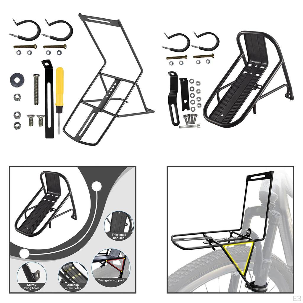 Cargo Rack, Front Fork Carrier, Luggage Shelf for Cycling