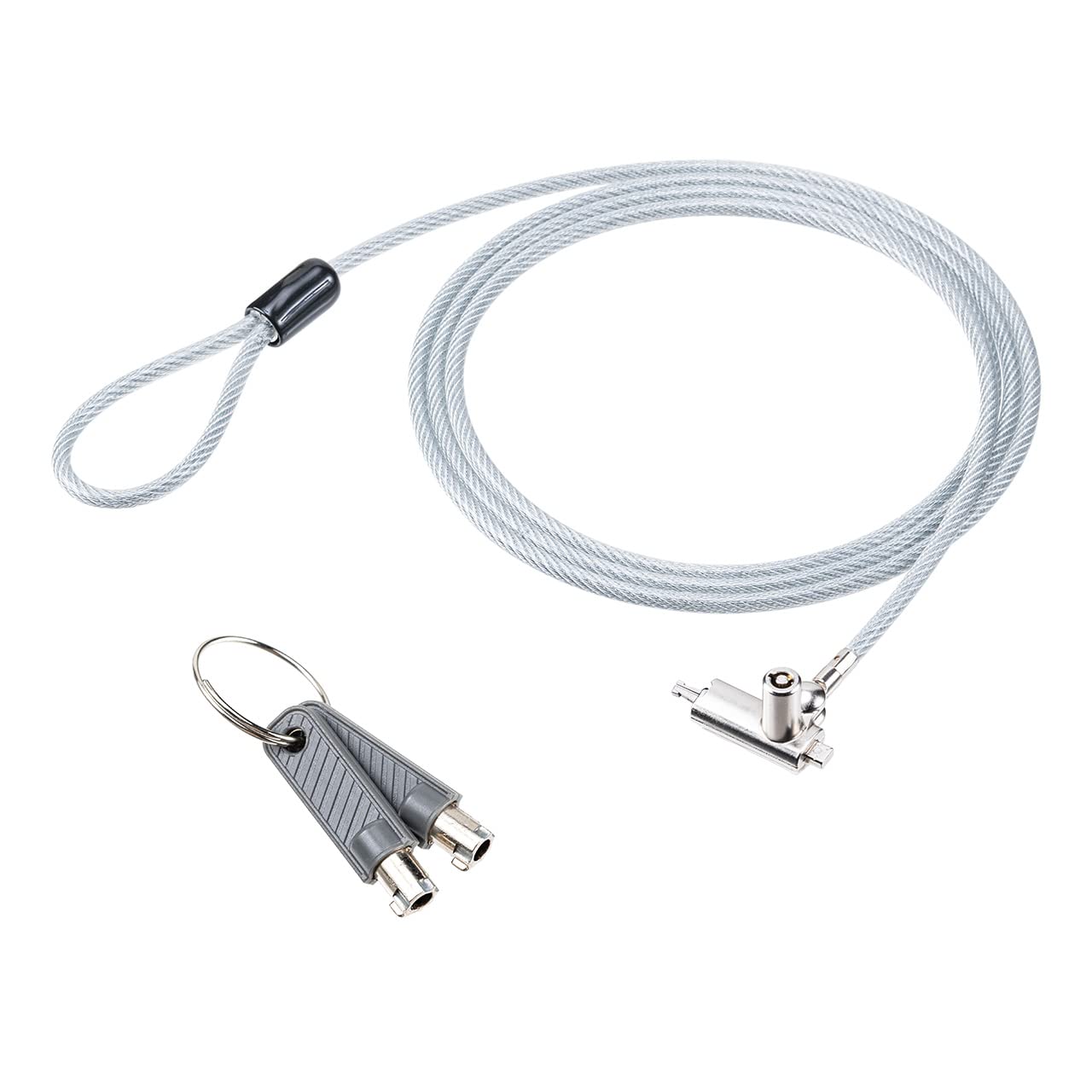 

Sanwa Direct Security Wire, Compatible with NanoSaver, Noble Wedge, and Kensington Cylinder Locks, 1.8m Cable Length, Anti-Theft Wire, 200-SL095