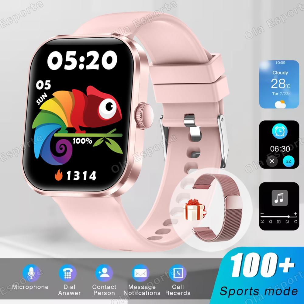 New Smart Watch Full Touch Screen Bluetooth Call AI Voice Heart Rate Waterproof Watches Sport Bracelet Smartwatch Women Men