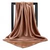 90*90CM Headwrap Muslim Satin Silk Square Scarf Muslim Hijab Women Underscarf Fashion Casual Look Plain Color Tudung Bawl Turban