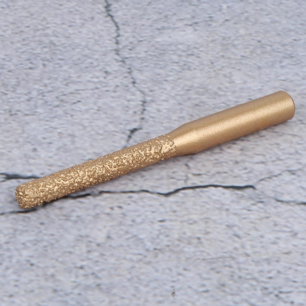 Diamond Router Bits Golden Brazed Straight Shank for Quartz Stone Marble Seam Knife6.35 X 5 X 65mm