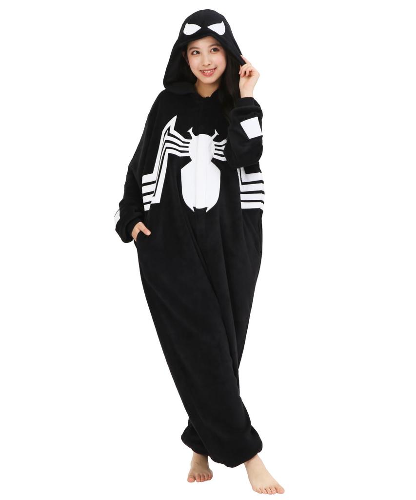 Marvel Black Fleece One Size Fits [SAZAC] Spider-Man Kigurumi, All, DNY-084