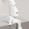 Adorno de Estatua Moai Impreso en 3D con Extremidades Móviles, Figura de Cabeza de la Isla de Pascua para Decoración de Escritorio y Alivio del Estrés, Mini Estatua de Piedra Regalo para el Hogar