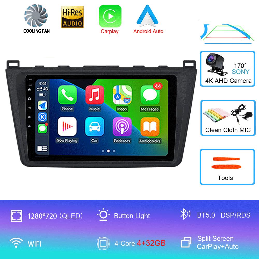 Android14 Carplay Auto Car Radio For Mazda 6 GH 2007 2008 2009 2010 2011 2012 Multimedia GPS Video Player Stereo 2din Head Unit