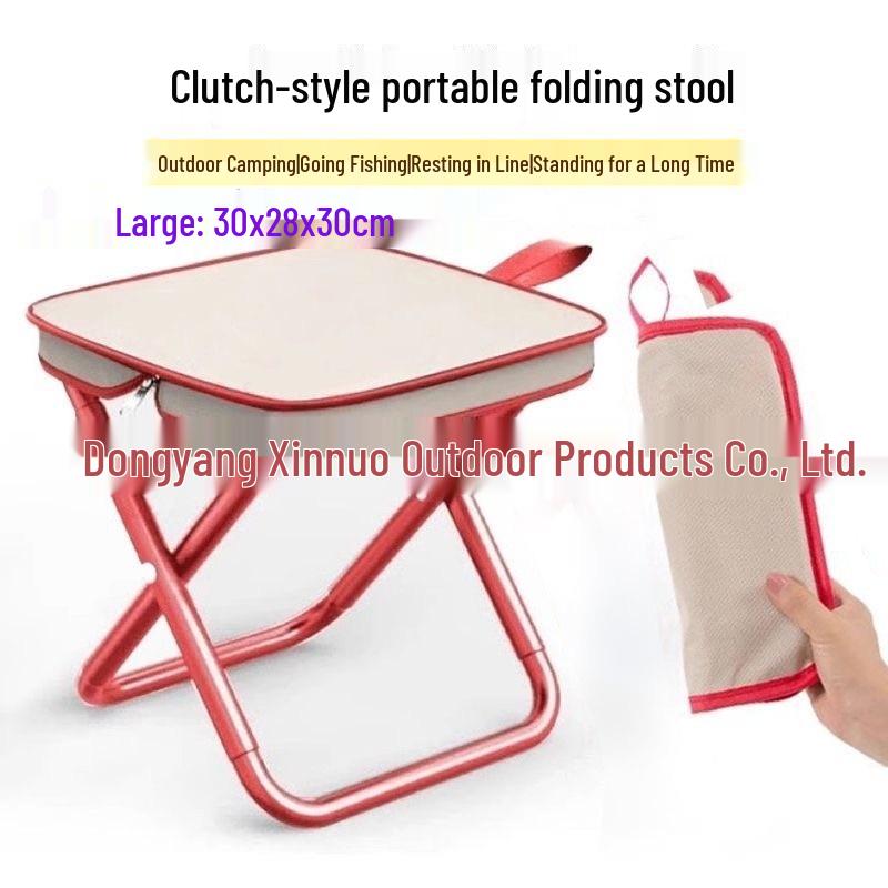 Draagbare Opvouwbare Kruk & Etui Combo - Compacte Buitenstoel & Clutch Tas