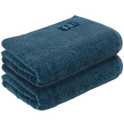 Bloom Jovia Senshu Towel Bath Set of Fluffy Japanese-Made Towels, 2, Thick, Premium, (Navy)