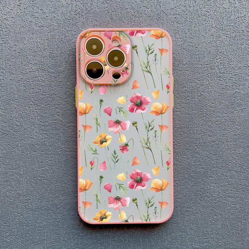 

Luxury ins Flower Floret Phone Case For iPhone 16 15 14 13 Pro Max Mini XR XS X 15 14 7 8 Plus 12 11 Pro Max Shockproof Covers iphone 13Mini
