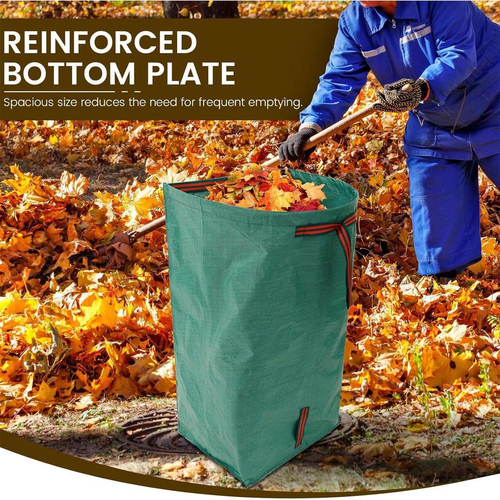 Yard Bags Foldable Stand-Up Container 2 Pieces 270L Portable Yard Garbage Bin For Clippings Branches Debris Landscaping Party