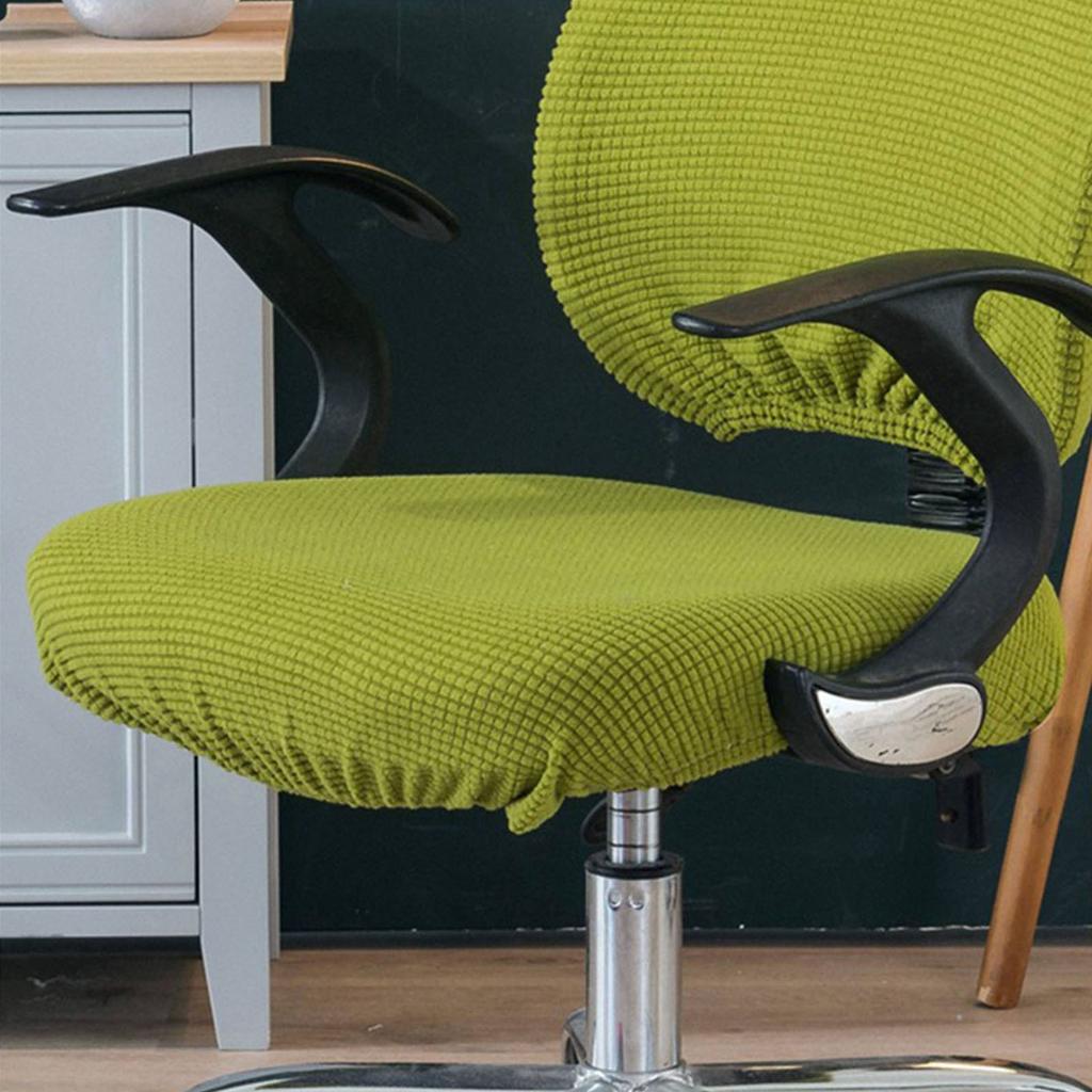 1Set Velvet Elastic Chair Cover Thickened Internet Cafe Cinema Armchair Case Office Staff Computer Swivel Seat Cover