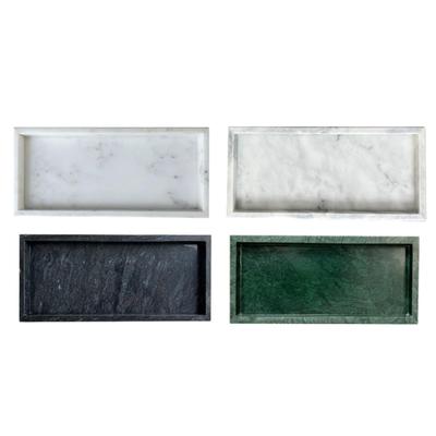 Bandeja de Servicio de Piedra de Mármol Organizador de Loción Cosméticos Joyería Mármol Elegante Bandeja de Joyería para Club Tocador Oficina Cocina Hogar