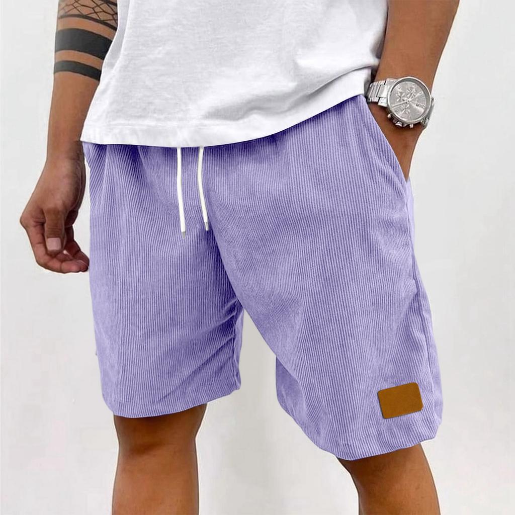 Mens Shorts Casual with Drawstring Waist Mens Cotton Shorts 5 Inch Inseam Shorts Men Comfortable Fit Mens Beach Shorts
