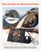 60W Foldable Solar Panel Charger, 16BB N-Type Monocrystalline Solar Panel 24% Efficiency, Lightweight Portable with MC4 Output, Type-C, USB-A & DC