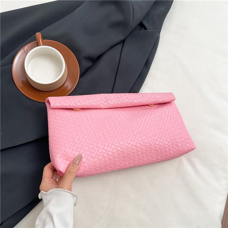 Simple Handbag Women's New Woven Pattern High-end Storage Women's Bag Personalized Curled Armpit Bag