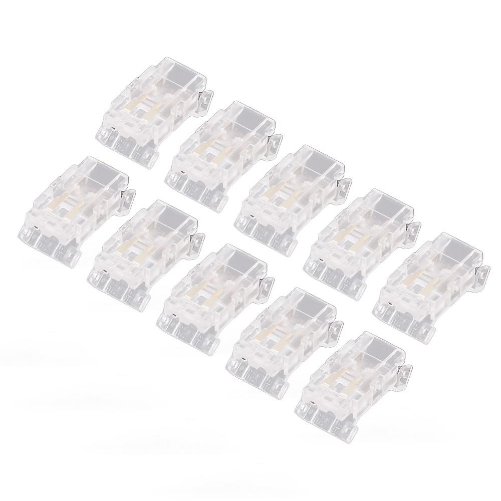 10pcs 8mm COB LED Strip Connector Transparent Strip To Wire Connector  For School