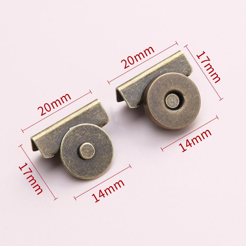 

Бесшовная магнитная пряжка для сумки, магнитная кнопка, багаж, одежда, невидимая застежка-кнопка, притягивающая темная пряжка, металлическая фиксированная кнопка 1 pair of bronze