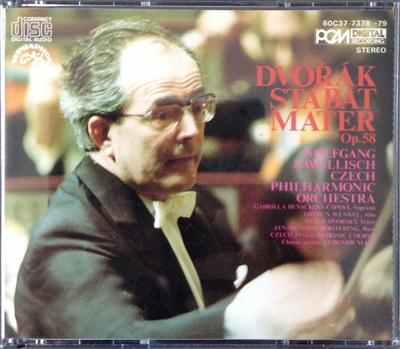 CD DVOŘÁK : WOLFGANG SAWALLISCH, CZECH - Stabat Mater, Op. 58 60C37737879 Supraphon 1985 Japan Classical Used