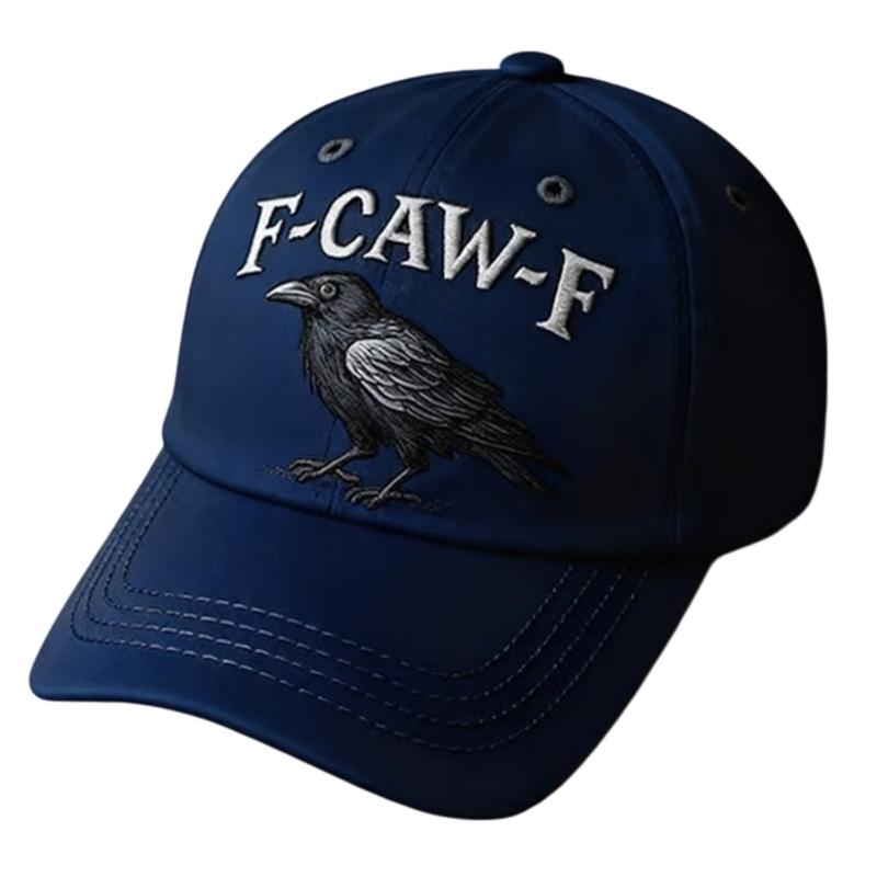 Gothic Baseball Cap with Embroidery Crow Pattern Baseball Hat for Men and Women Comfortable Sport Activity Wear