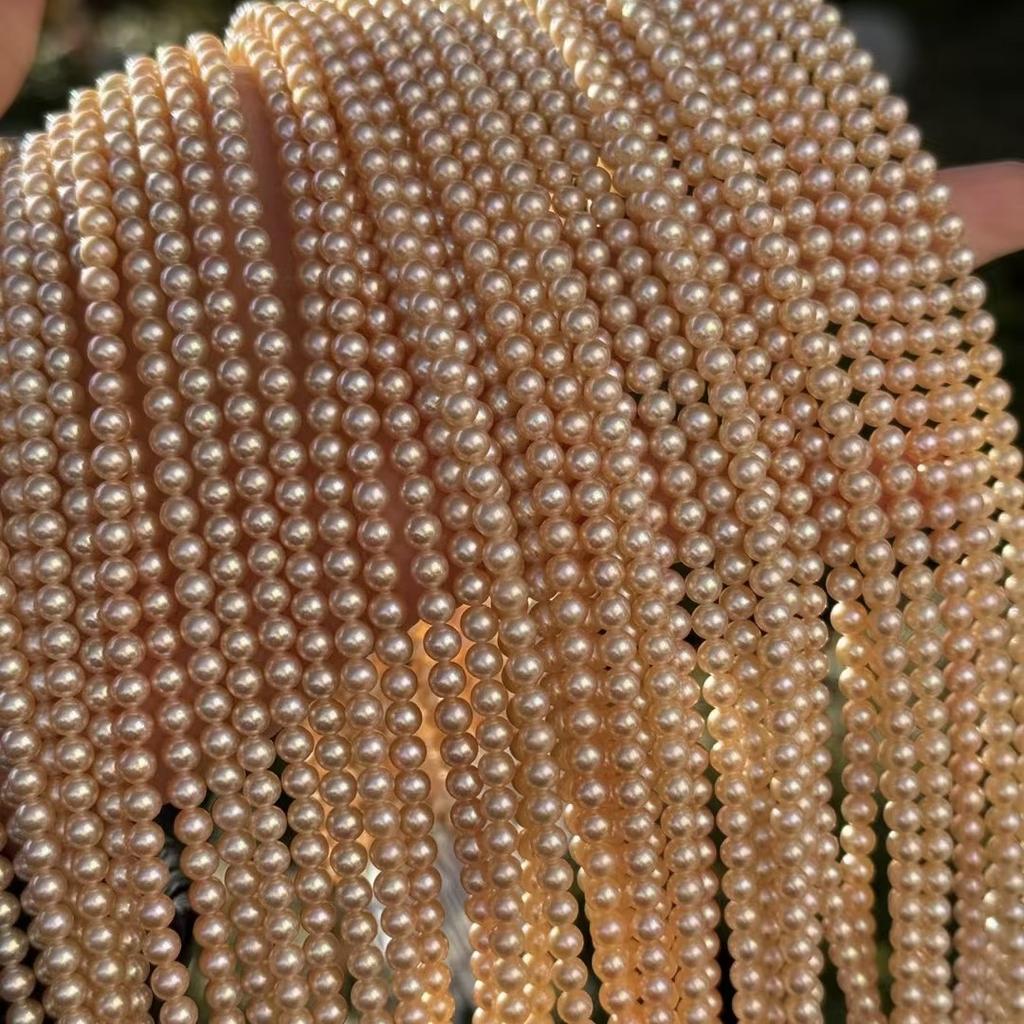 Spring Summer DIY Accessories Near Round Pearl 4-4.5mm For Jewelry Making DIY Pendant Earrings Necklace Bracelet  Accessory