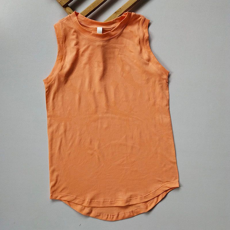 

European and American-Style Breathable Quick-Dry Outerwear plus Size Blouse Vest Light Orange Red M