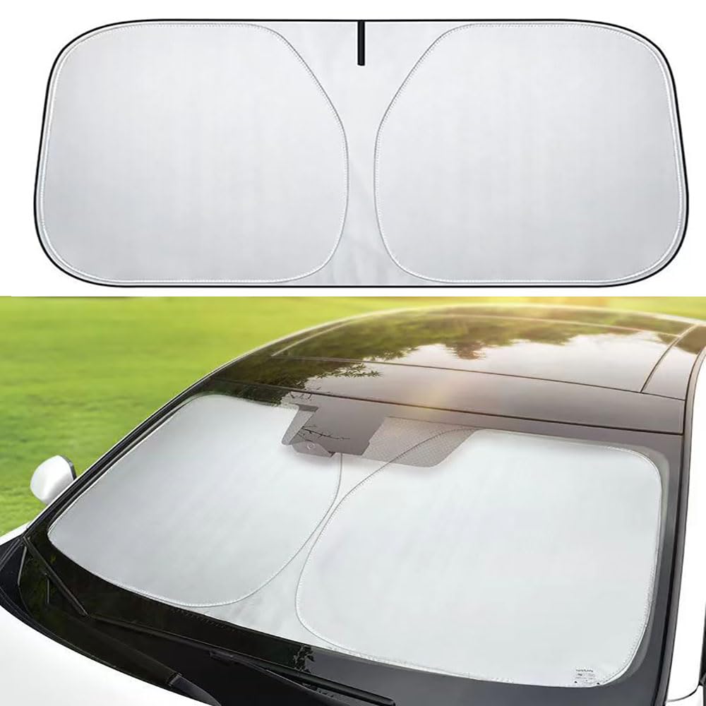 Windshield Sunshade for Light UV Shade Interior Car Privacy Light Thick Sun Heat Easy Light Storage Bag Included Cars, Protection, Curtain, Parts,