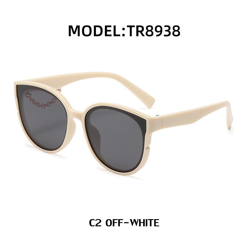 JYL TS Unisex Korean Cat-Eye Polarized - Chain-Attached Trendy Shades 8938