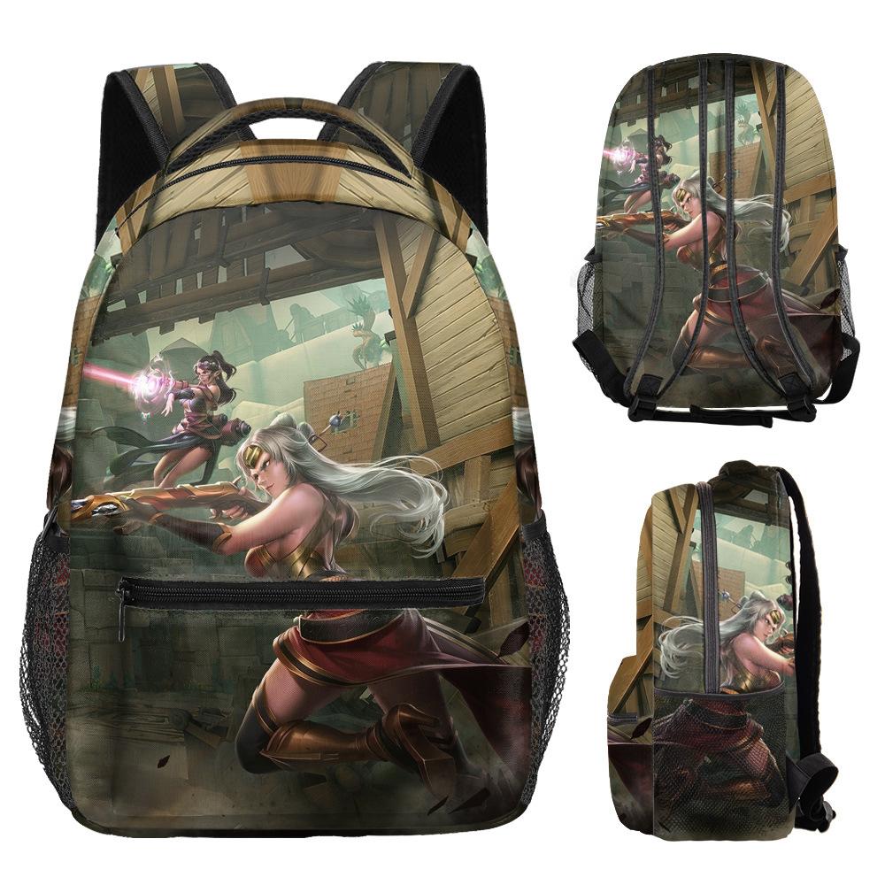 Harajuku Novelty Kpop Youthful School Bags Unisex Paladins Travel Bags 3D Print Oxford Waterproof Notebook Shoulder Backpacks