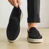 Solid - Colored Suede Men's Loafers Fashionable Thick-soled Anti-slip Casual Shoe Comfortable Round - Toed Breathable Flat Shoes