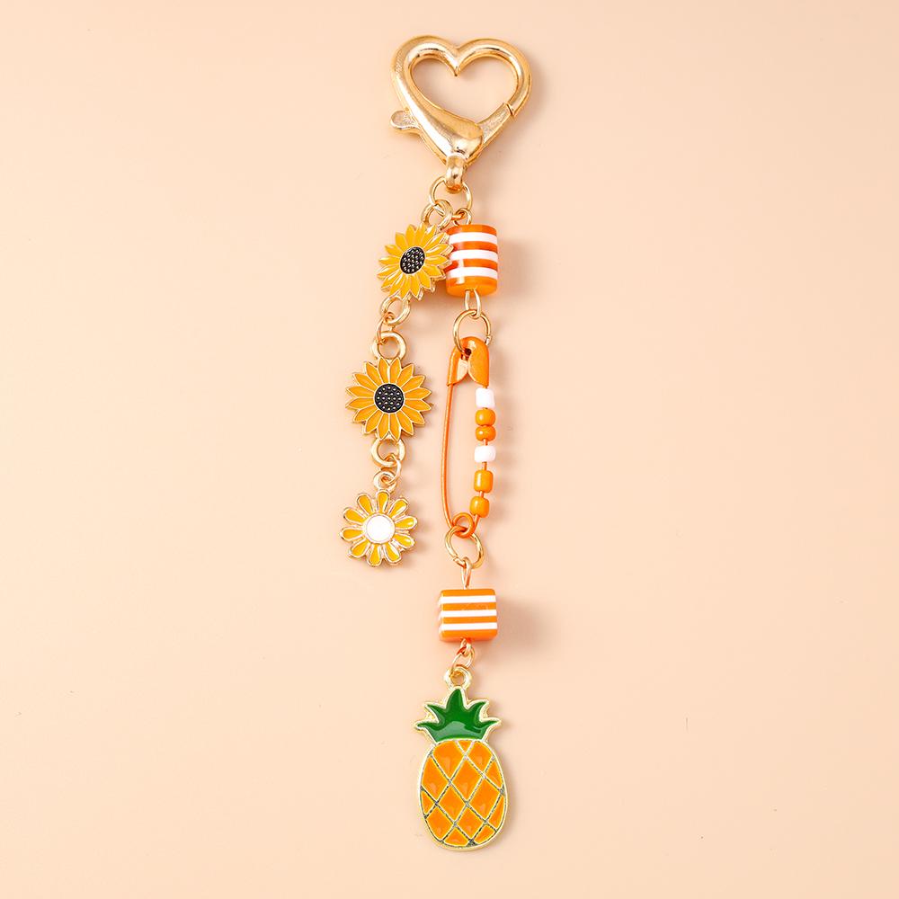 Süßer Emaille Tier Katze Schlüsselanhänger Damen Mädchen Blume Schlüsselring Anhänger für Handtaschen Dekoration DIY Schlüsselanhänger Schmuck Geschenke
